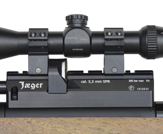 Пневматическая Винтовка Jager SPR Карабин (5.5 мм, 450 мм, складной приклад, дерево)