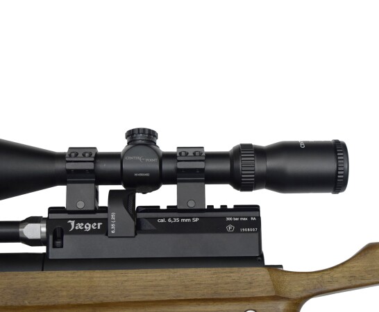 Пневматическая винтовка Jager SP Карабин (PCP, 6.35 мм, дерево, 550 мм) полигонал