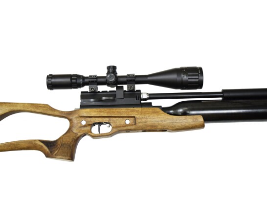 Пневматическая винтовка Jager SP Карабин колба (PCP, 6.35 мм, дерево, 470 мм)