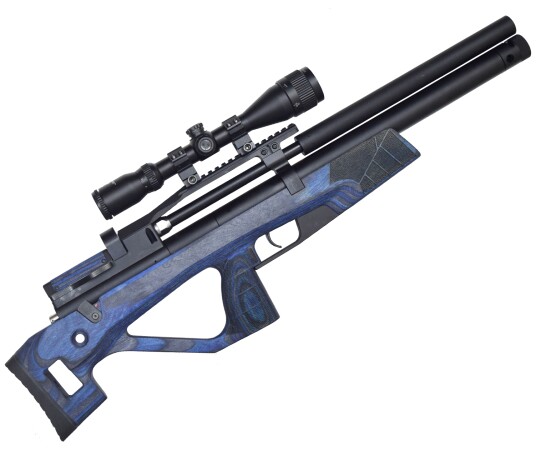 Пневматическая винтовка Jager SPR BullPup (PCP, 6.35 мм, ламинат, синий, 470 мм)