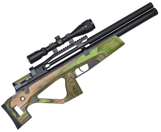 Пневматическая винтовка Jager SPR BullPup (PCP, 6.35 мм, ламинат, зеленый, 470 мм)