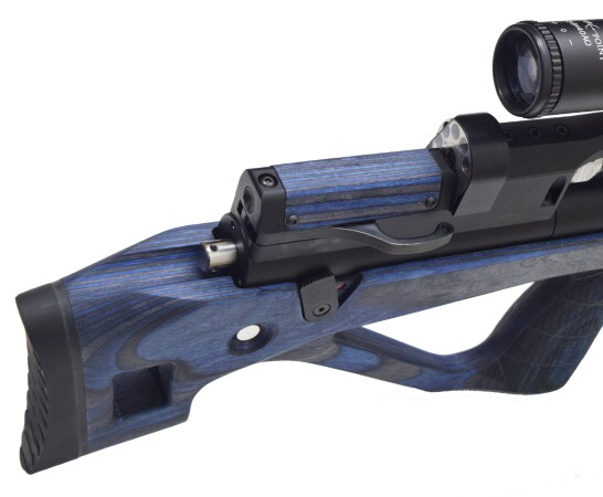 Пневматическая винтовка Jager SPR BullPup (PCP, 5.5 мм, ламинат, синий, 450 мм)
