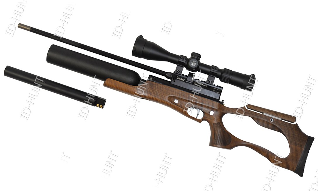 Пневматическая винтовка Jager SP Карабин колба (PCP, 5.5 мм, дерево, 550 мм) полигонал